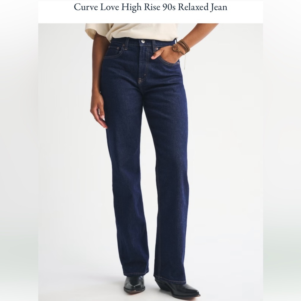 Abercrombie & Fitch Curve Love High Rise 90’s Relaxed Jeans